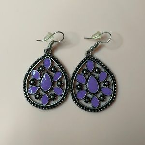 Purple/Black Earrings